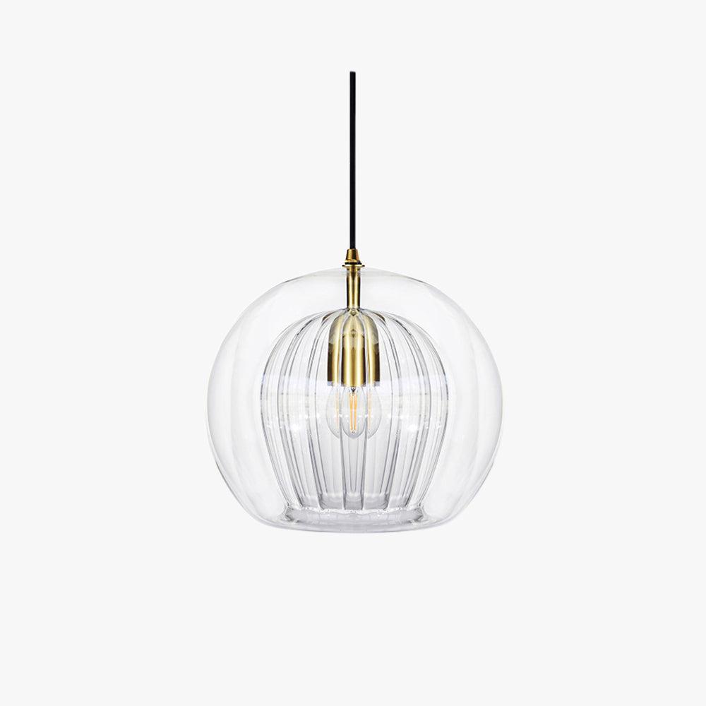 June Glass Globe Pendant Light Clear &Amber - Neutral Decor