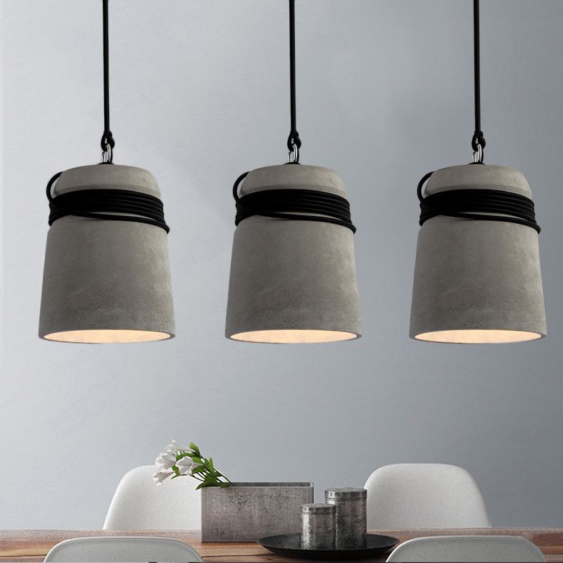 Arisha Nórdica Industrial Cemento Lámpara Colgante Gris