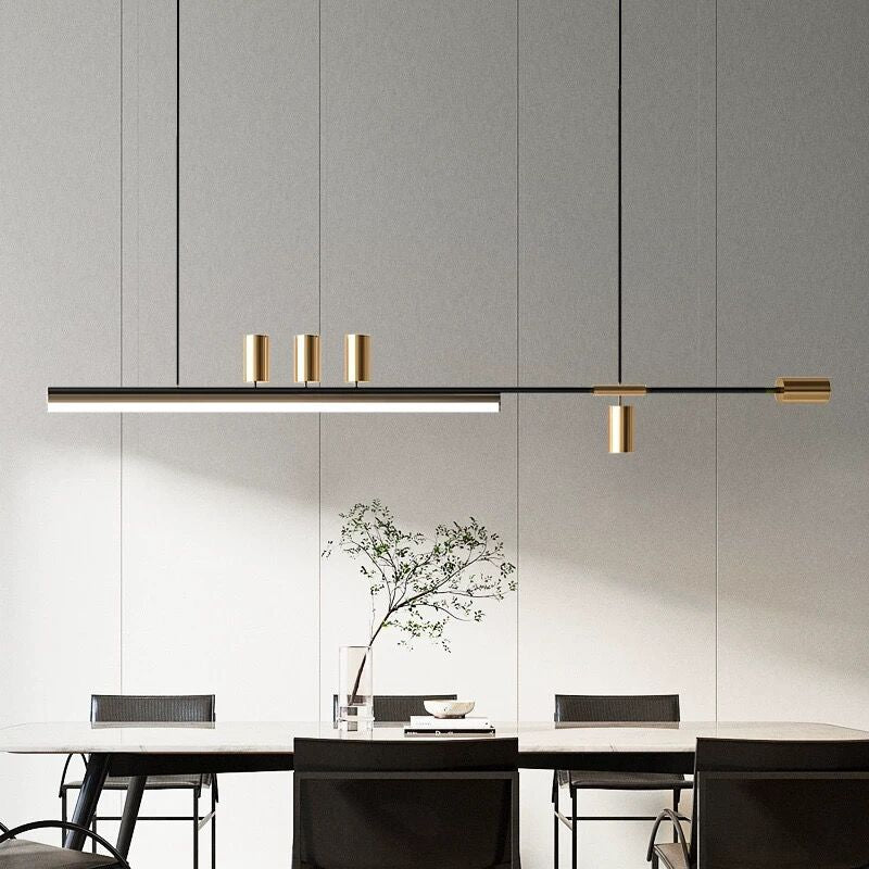Arisha Moderno Minimalista LED Lámpara Colgante Negro Metal Comedor