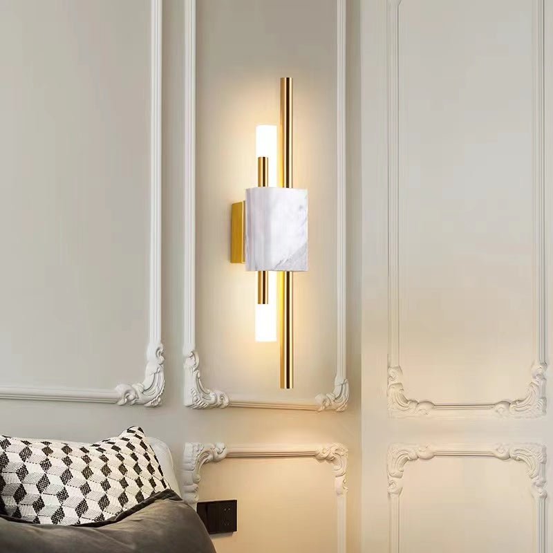 Arisha Moderna Geometría Metal LED Aplique de Pared Blanca/Dorada/Verde