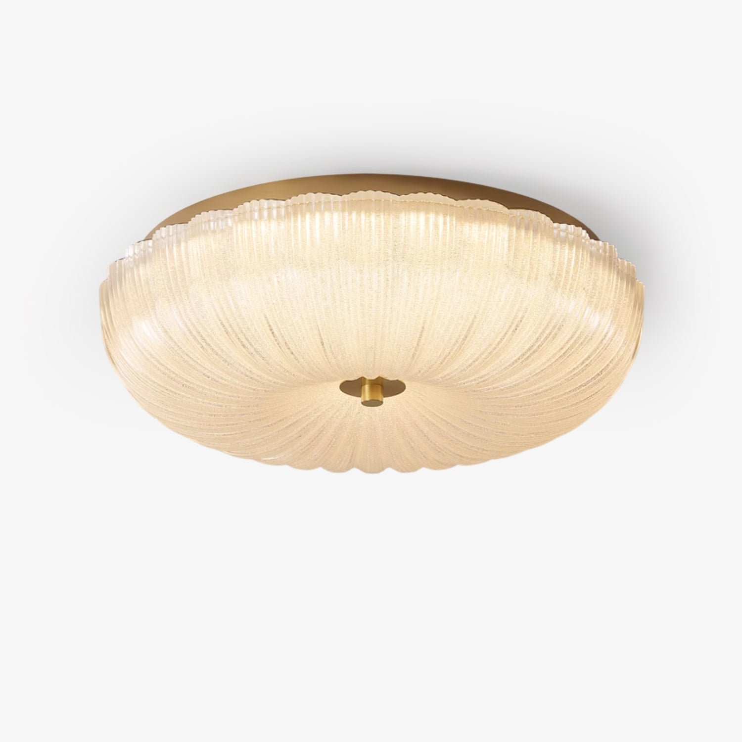 Halo Ceiling Light Ripple Glass - Neutral Decor