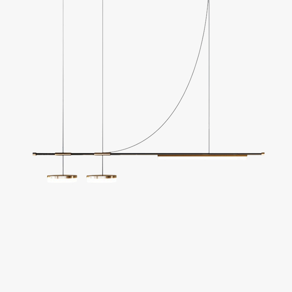 Arisha Moderno Minimalista LED Lámpara Colgante Negro Metal Comedor