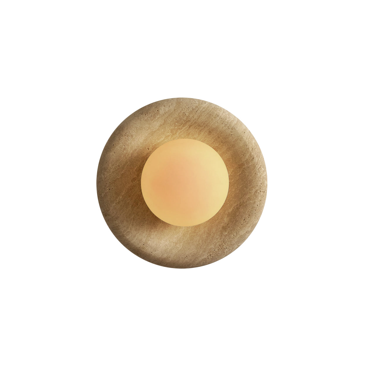 Orli Modern Minimalist Travertine Sconce Wall Lamp - Lamp Copper