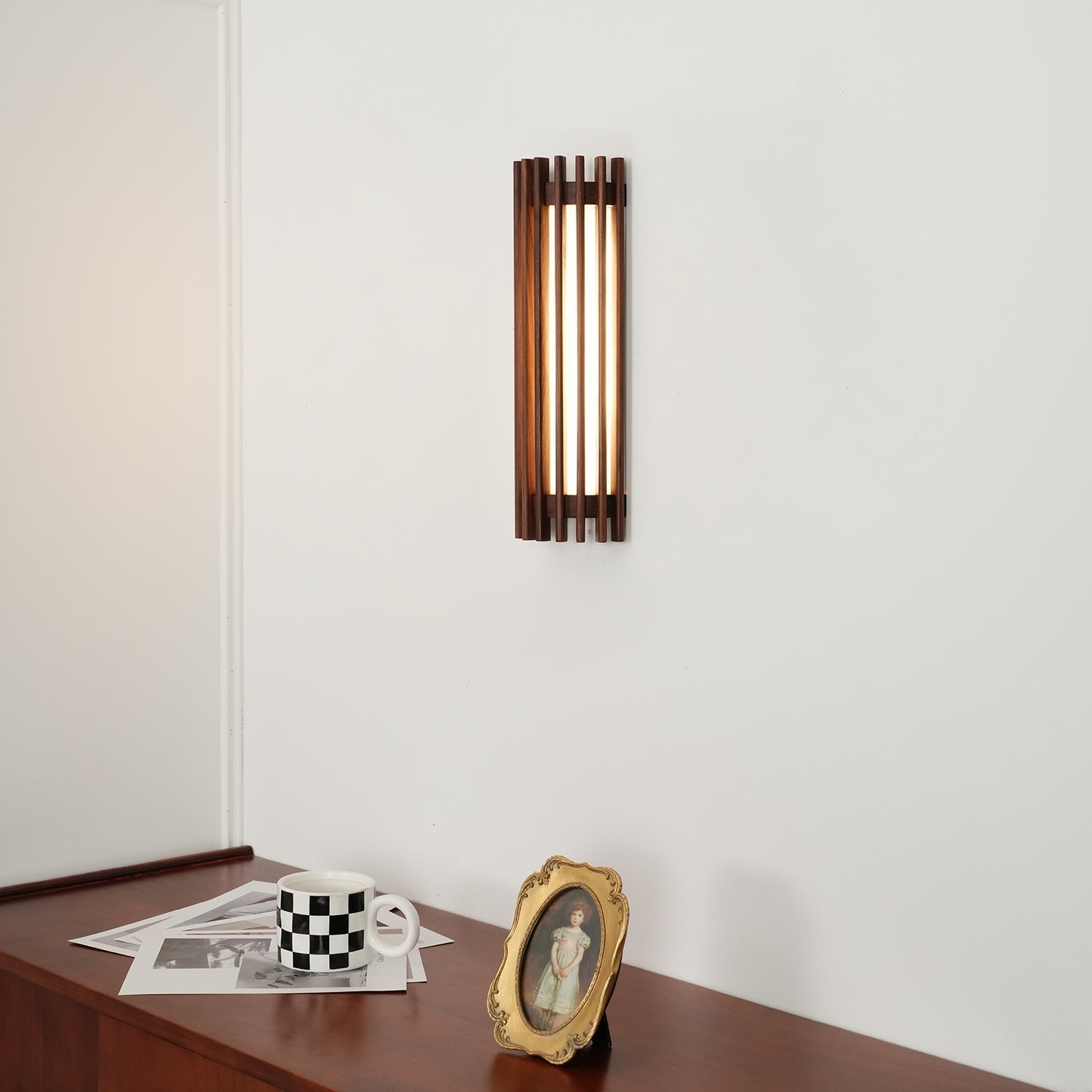 Neyra Walnut Indoor Wall Lamp - Neutral Decor
