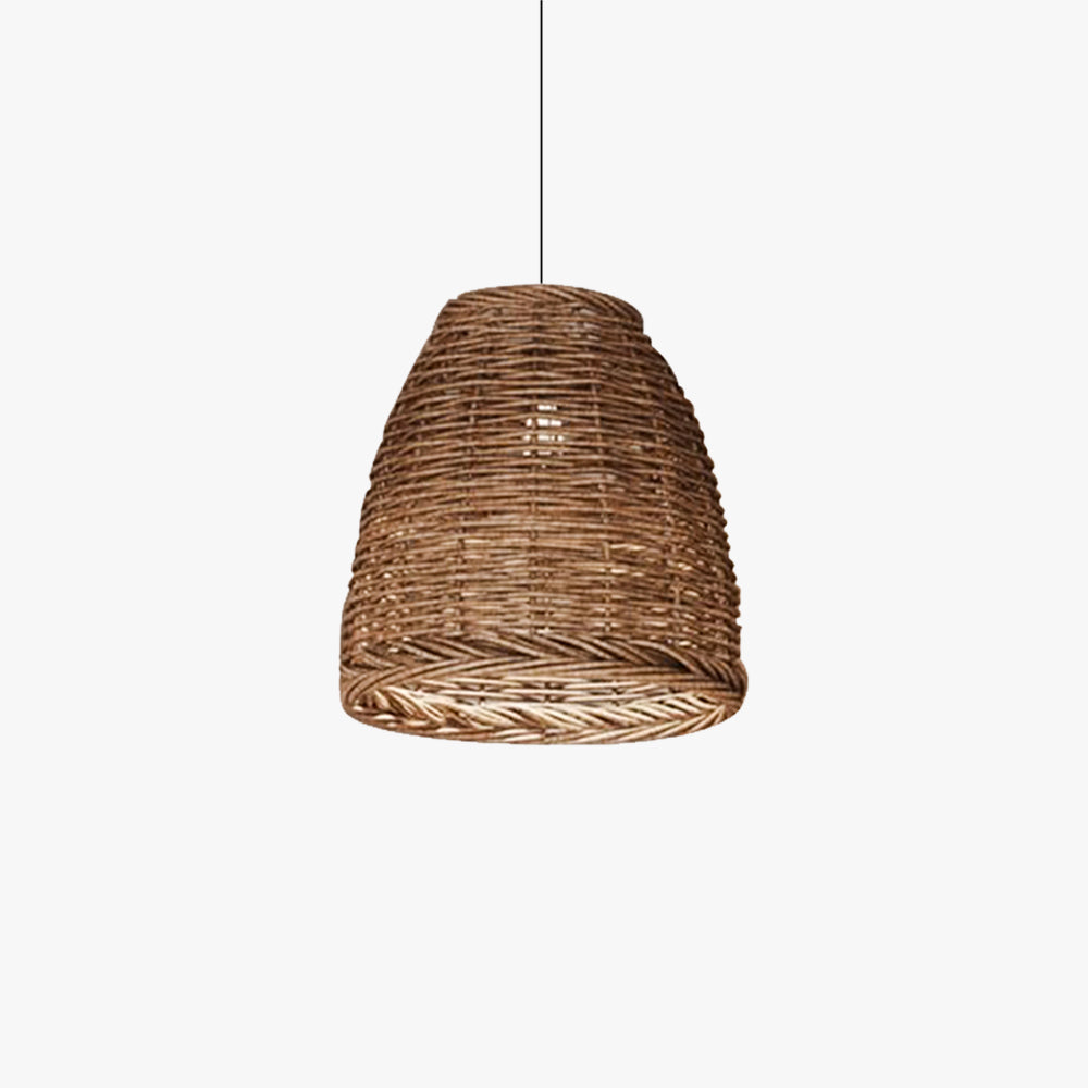Muto Vintage Rústico LED Lámpara Colgante Ratán Salón Dormitorio