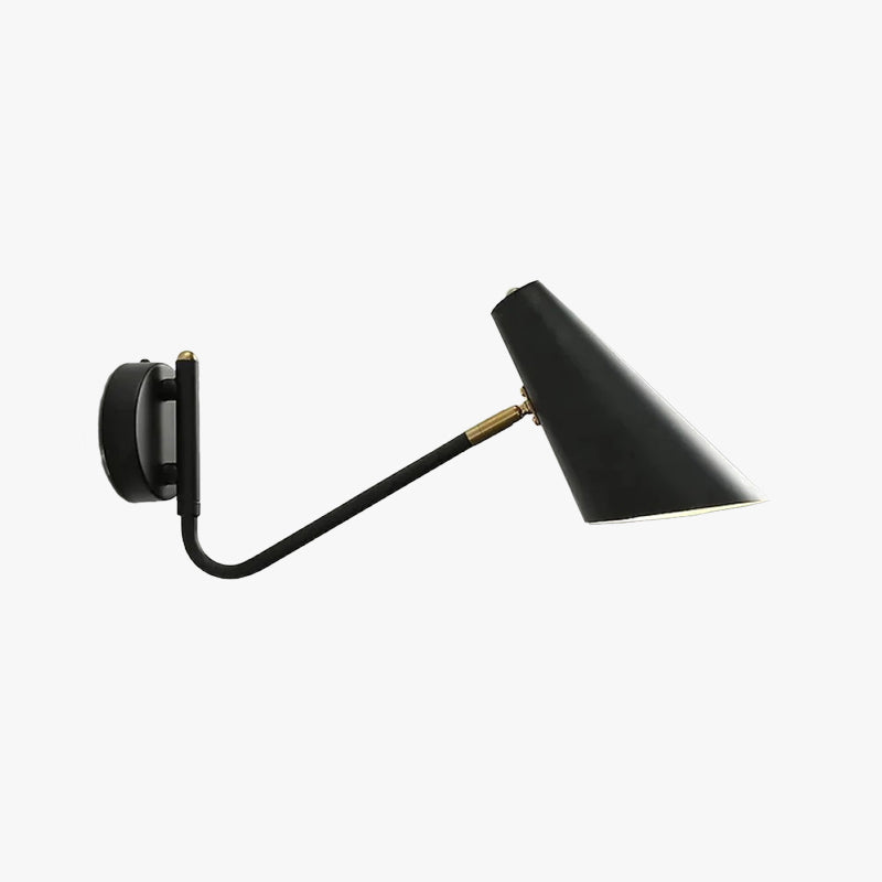Epoch Moderna Minimalista Metal Aplique de Pared Giratorio Negro/Oro/Blanco