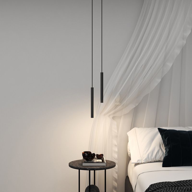 Arisha Moderna Minimalista Lineal Metal Lámpara Colgante Negra