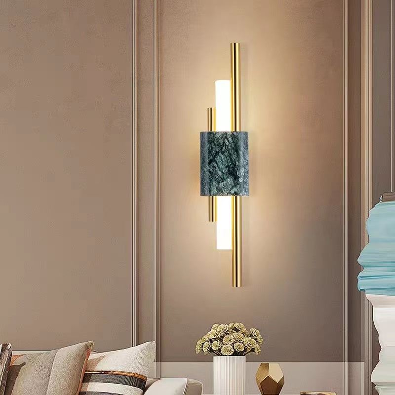 Arisha Moderna Geometría Metal LED Aplique de Pared Blanca/Dorada/Verde