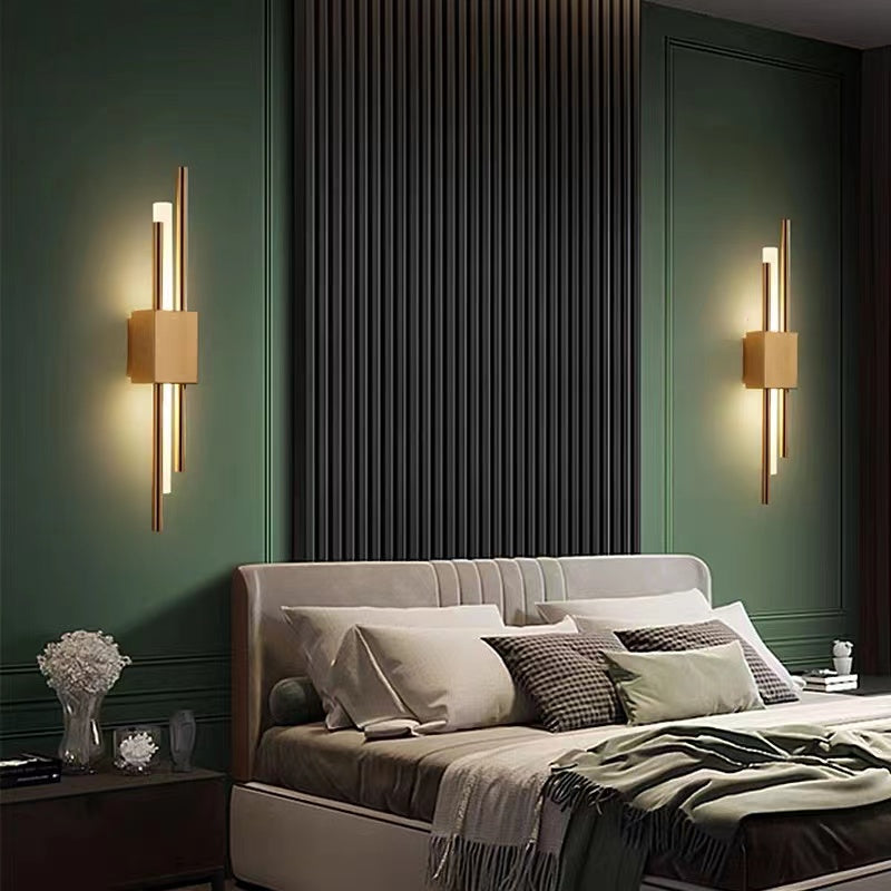 Arisha Moderna Geometría Metal LED Aplique de Pared Blanca/Dorada/Verde