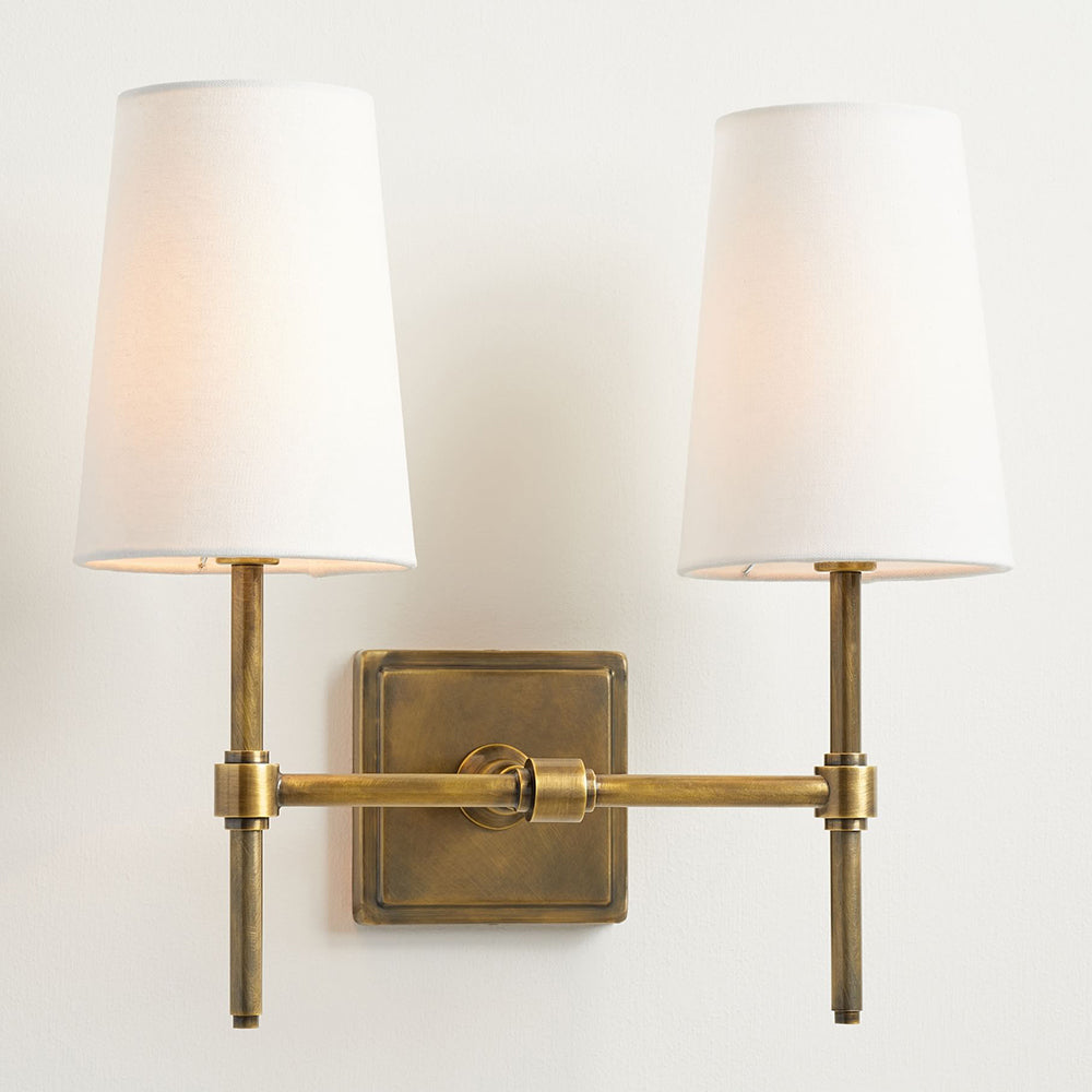 Vicarara Vintage Industrial Brass Fabric Wall Lamp - Lamp Copper