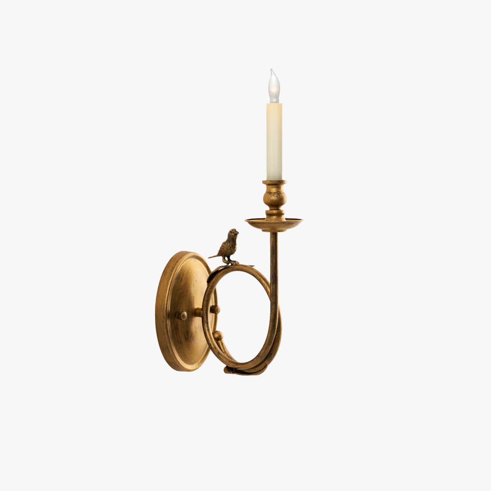 Silva Aplique de Pared Interior Vintage con Forma de Pájaro