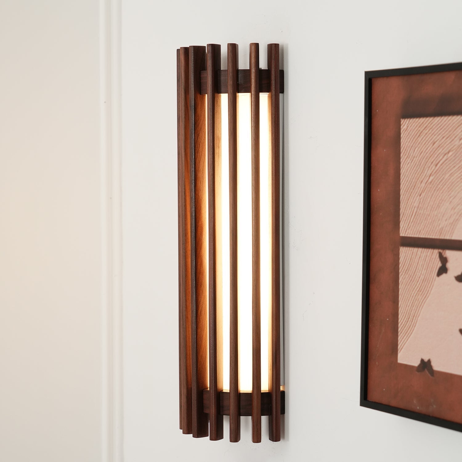 Neyra Walnut Indoor Wall Lamp - Neutral Decor