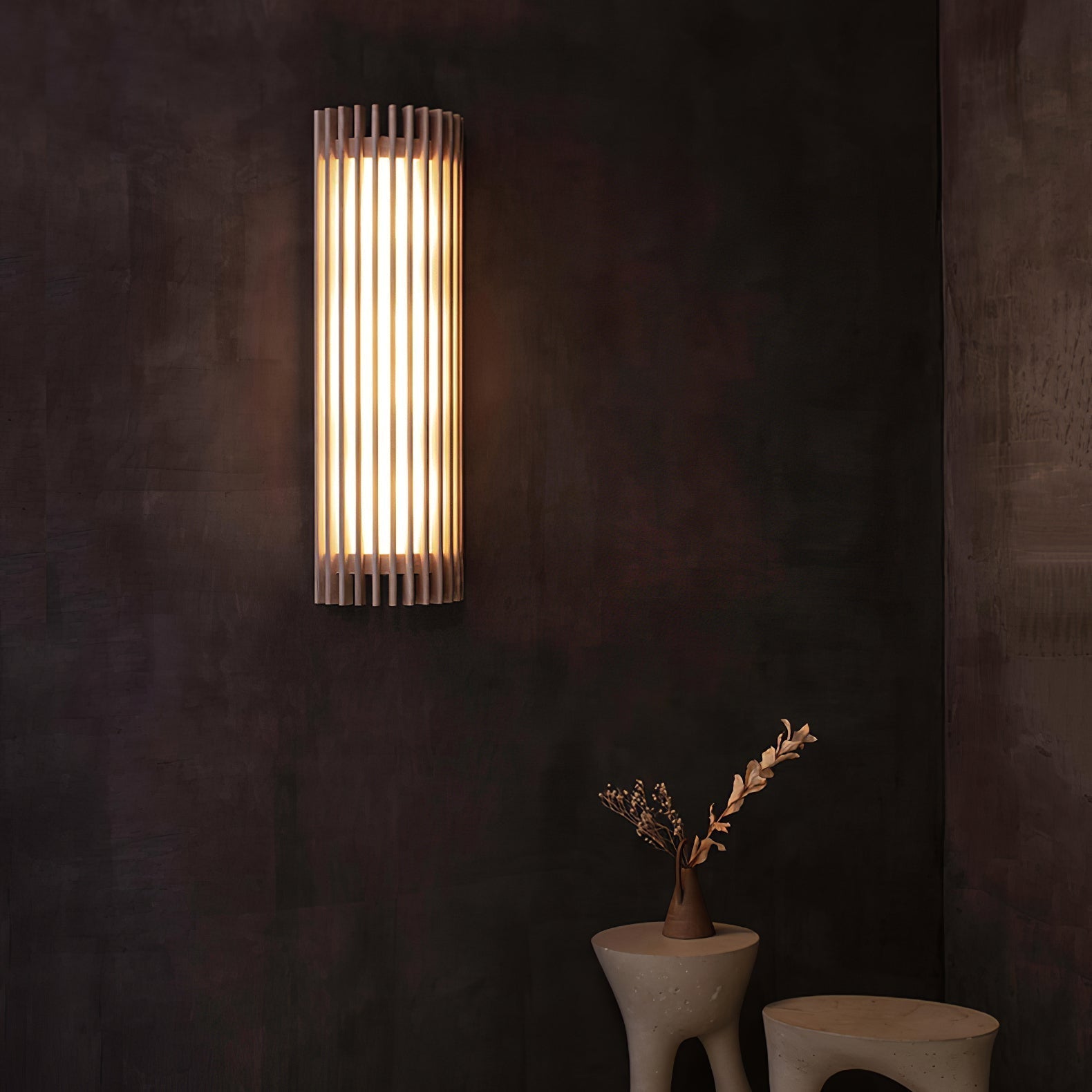 Neyra Walnut Indoor Wall Lamp - Neutral Decor